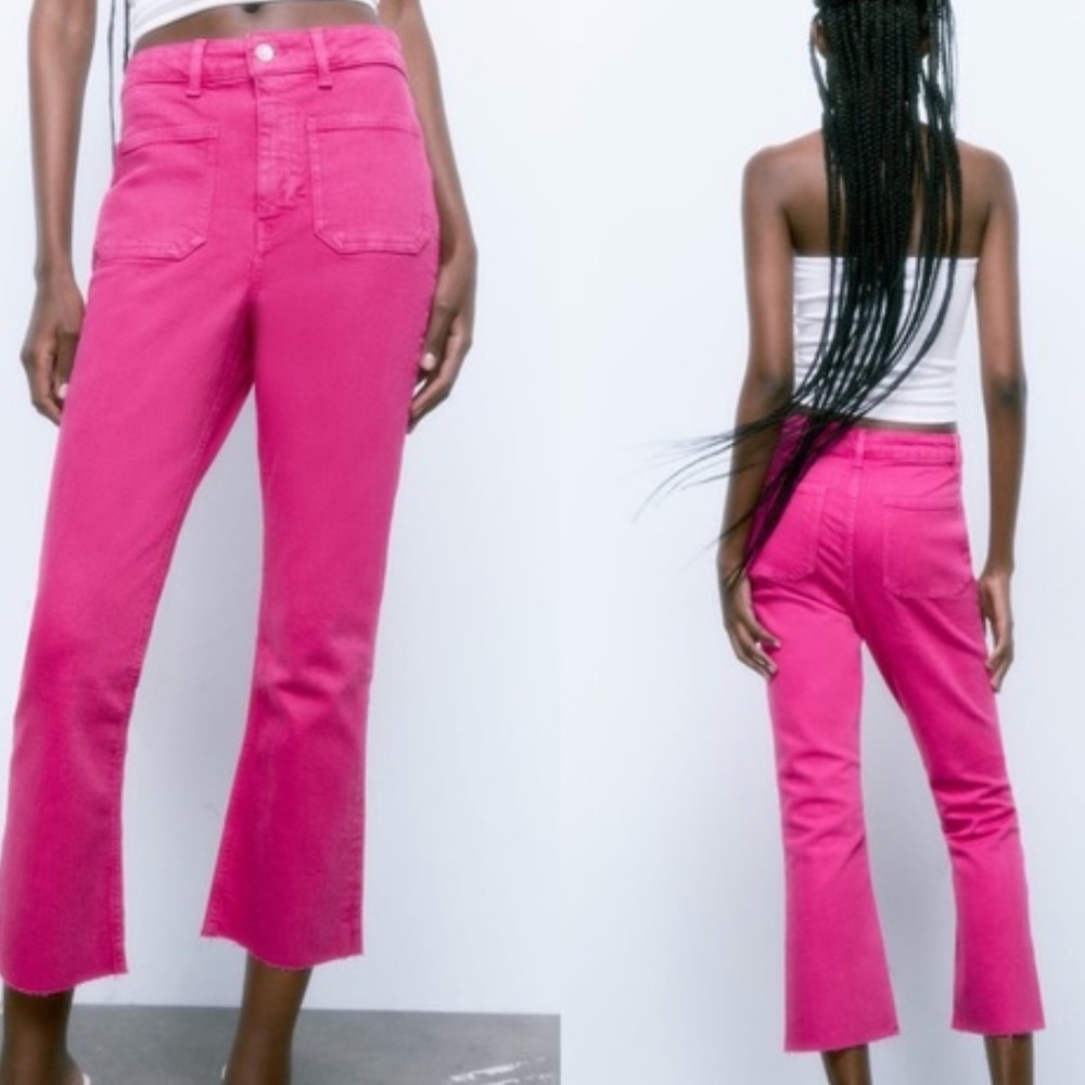 Zara Pink ‘Sailor Flare’ Jean